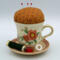 This shows an example of thread and bobbins in the bobbin holder. Thread and bobbins are NOT for sale.